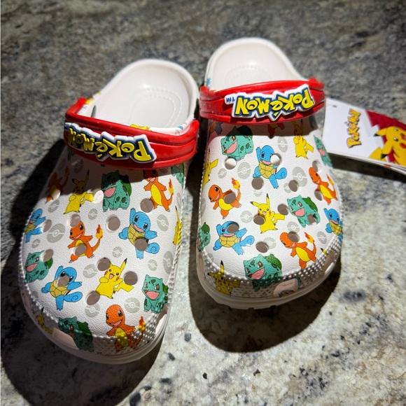 Pokemon Kids Slippers - Red, White, and Blue - Picture 1 of 5
